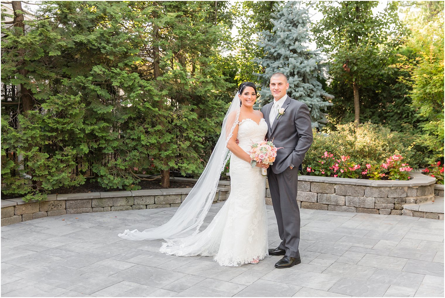 Formal portrait of bride and groom