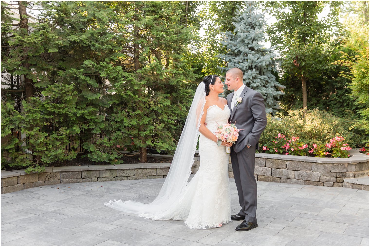 Classic portrait of bride and groom