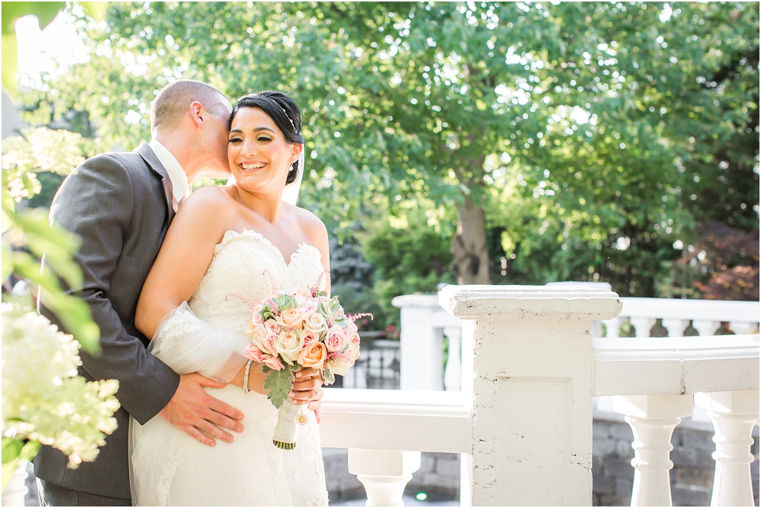 Bride and groom sweet moment