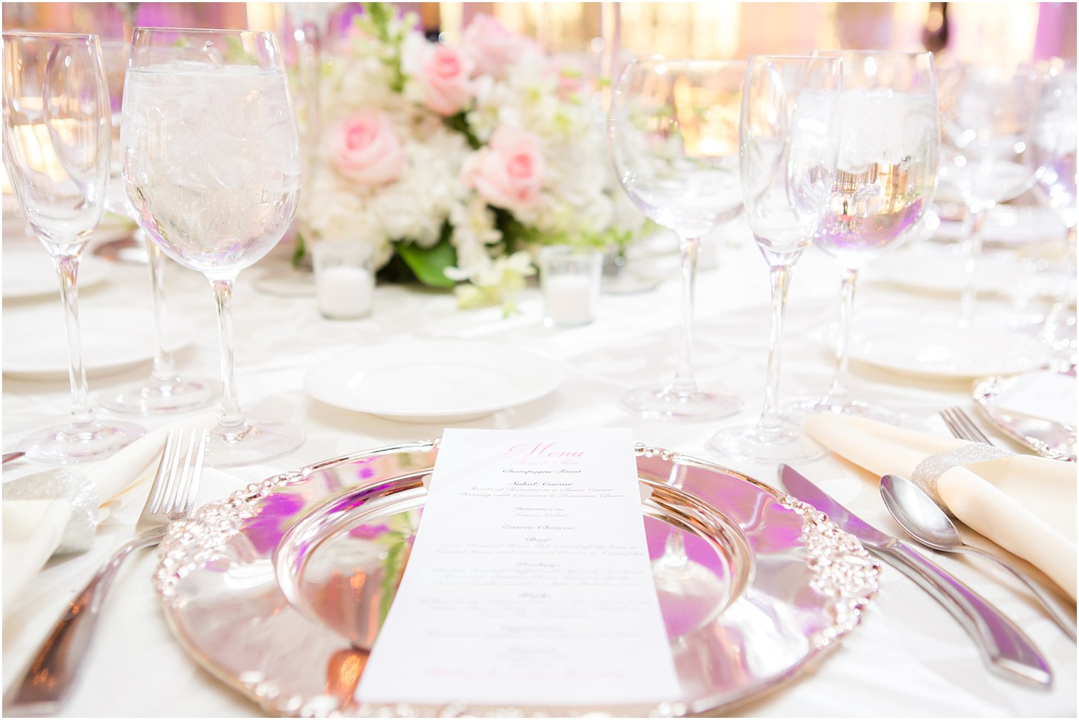 Place setting at Westmount Country Club Continental Room