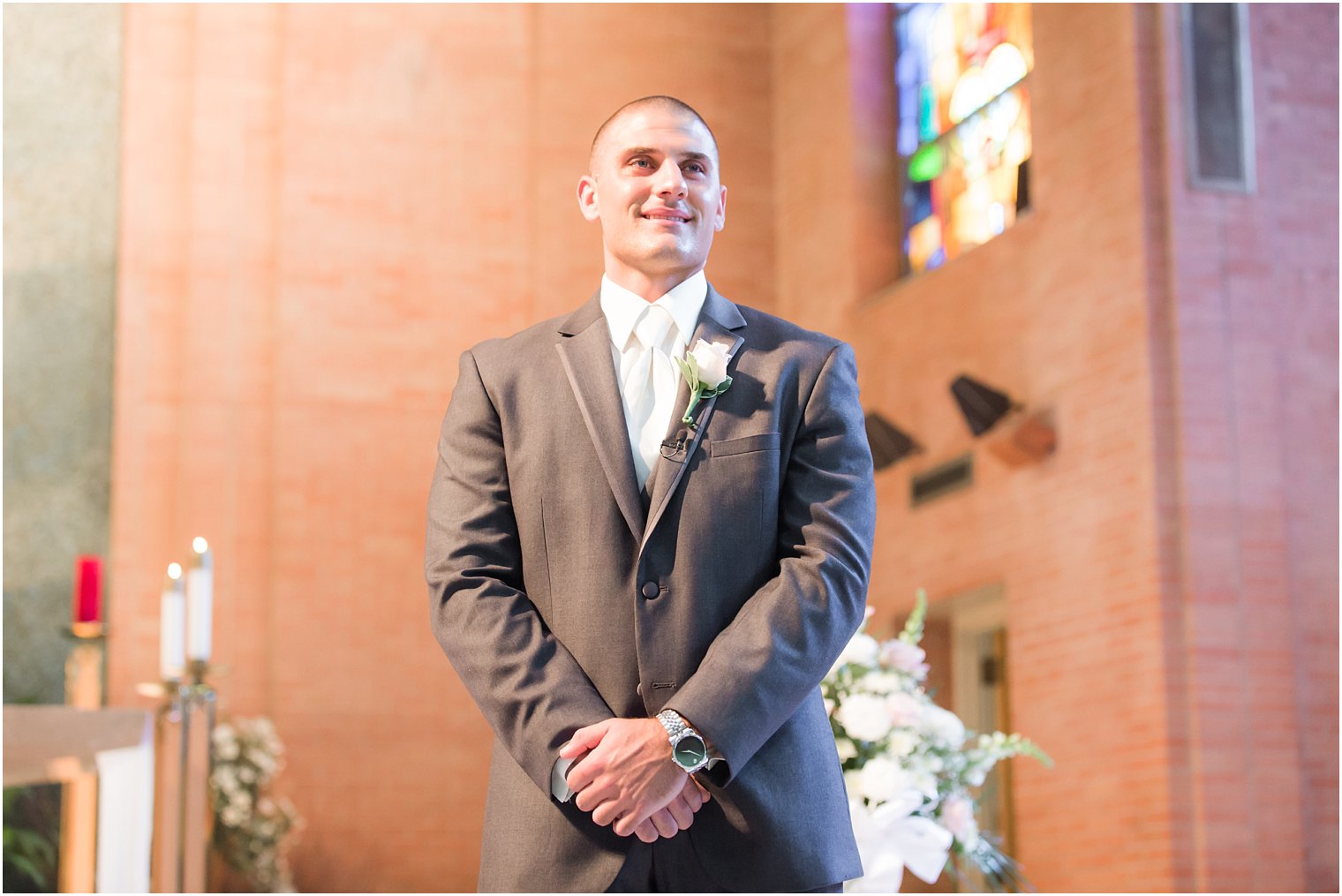 Groom sees bride for the first time