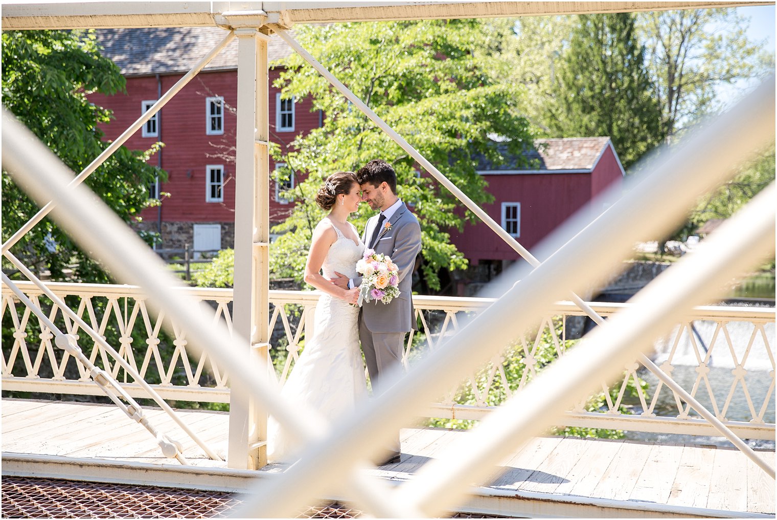 Husband and wife portrait on Main Street Bride in Clinton