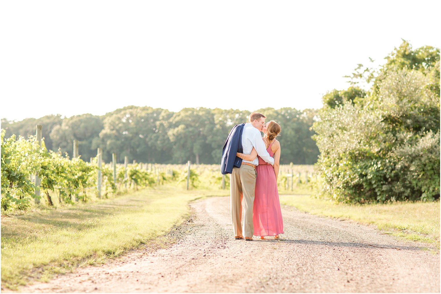 Elegant couple at the vineyard