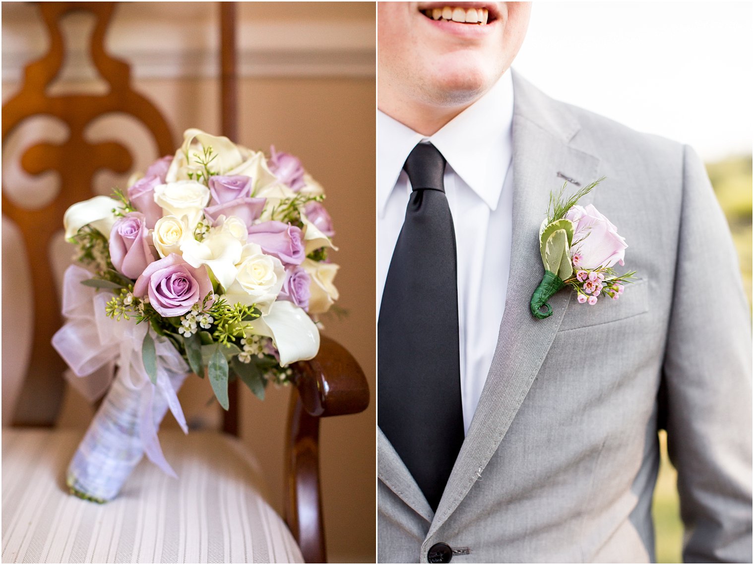 Boutonniere and bouquet by Flowers on the Ridge
