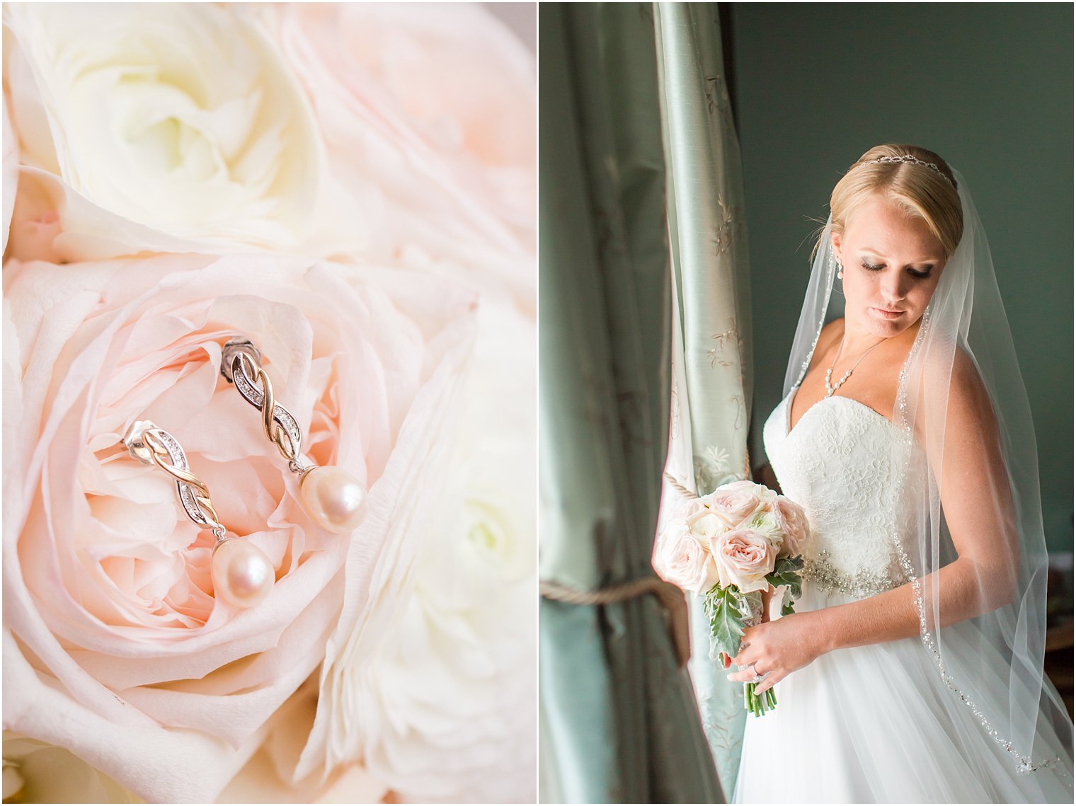 Bridal portrait by the window