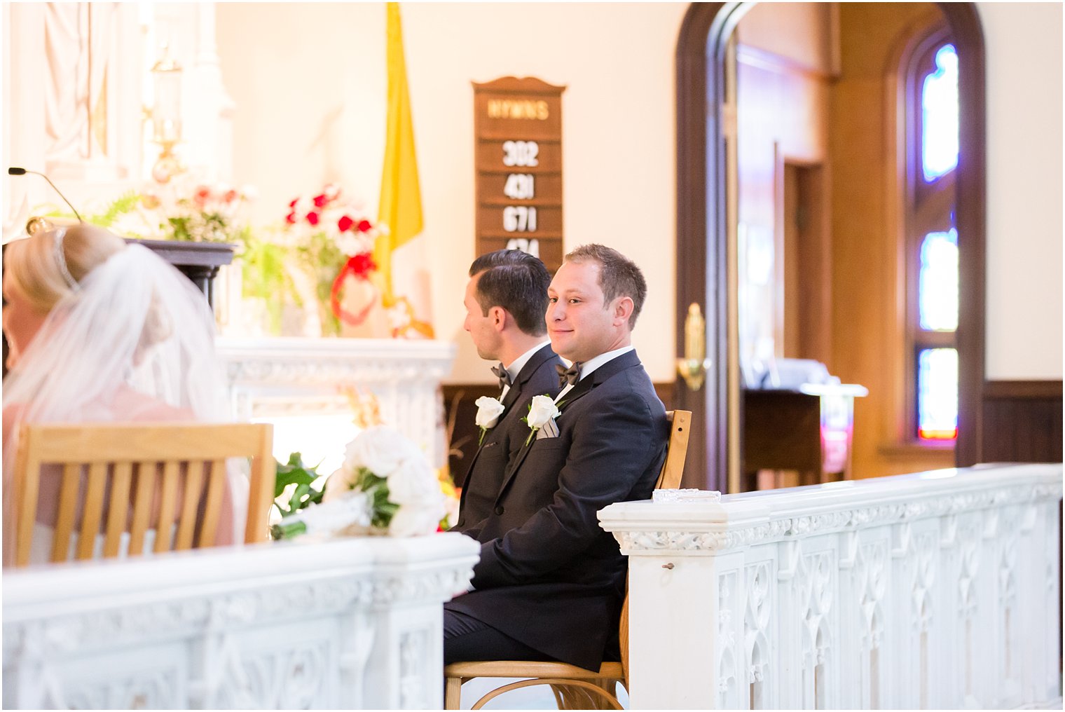 Groom during ceremony