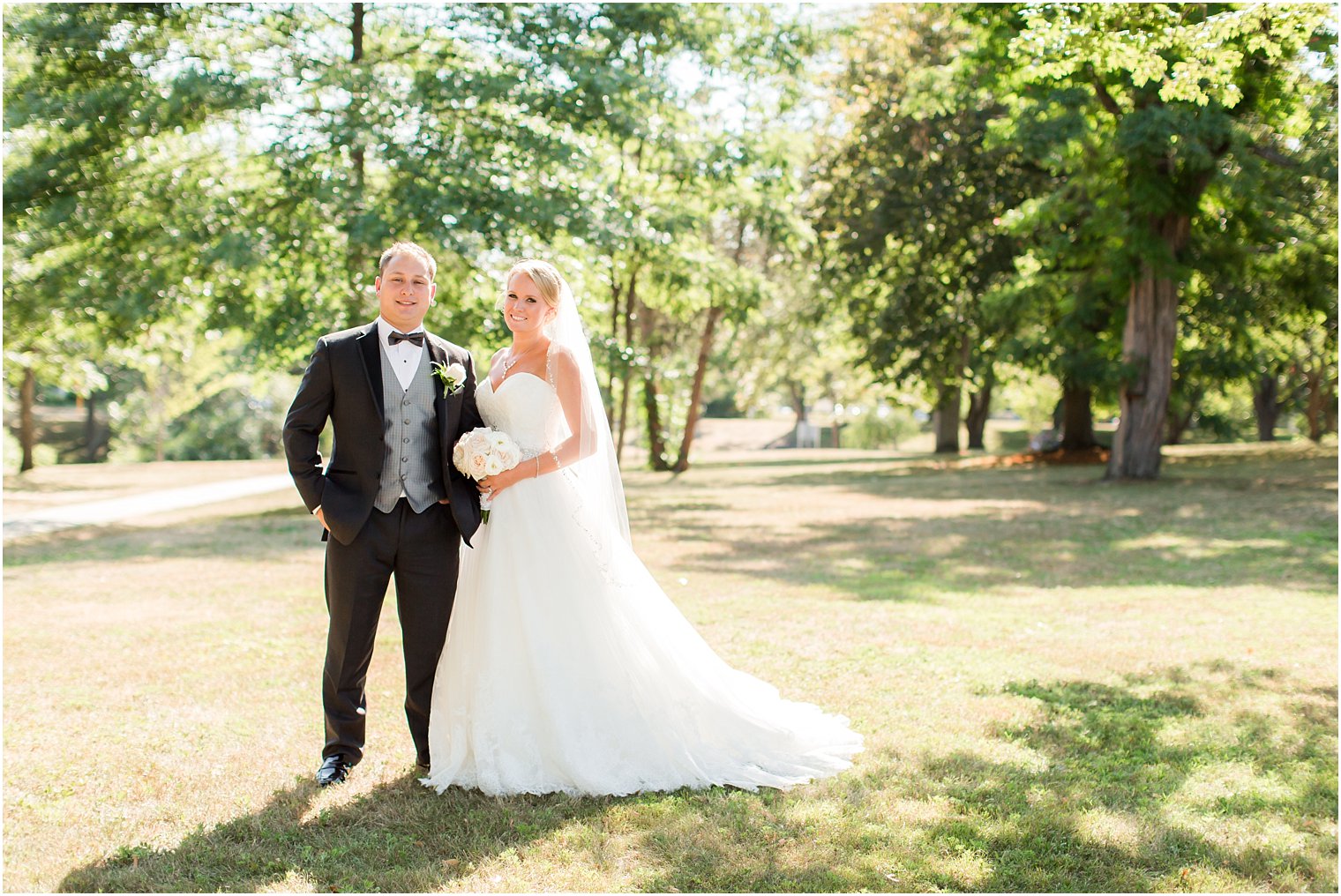 Classic portrait of bride and groom