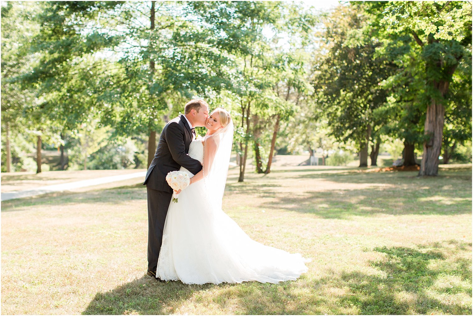Gorgeous light during bride and groom photos