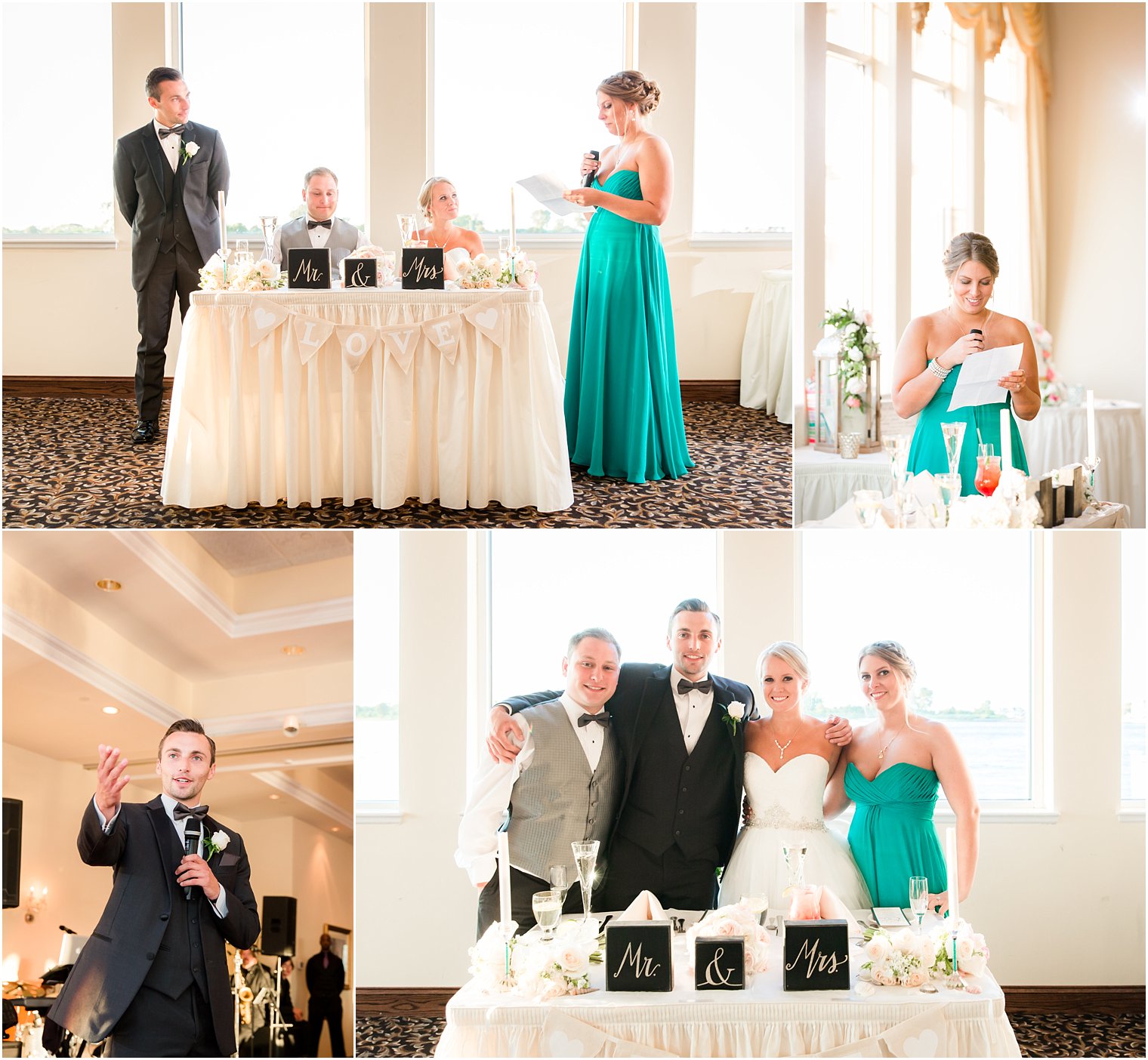 Toasts during reception at The Sunset Ballroom