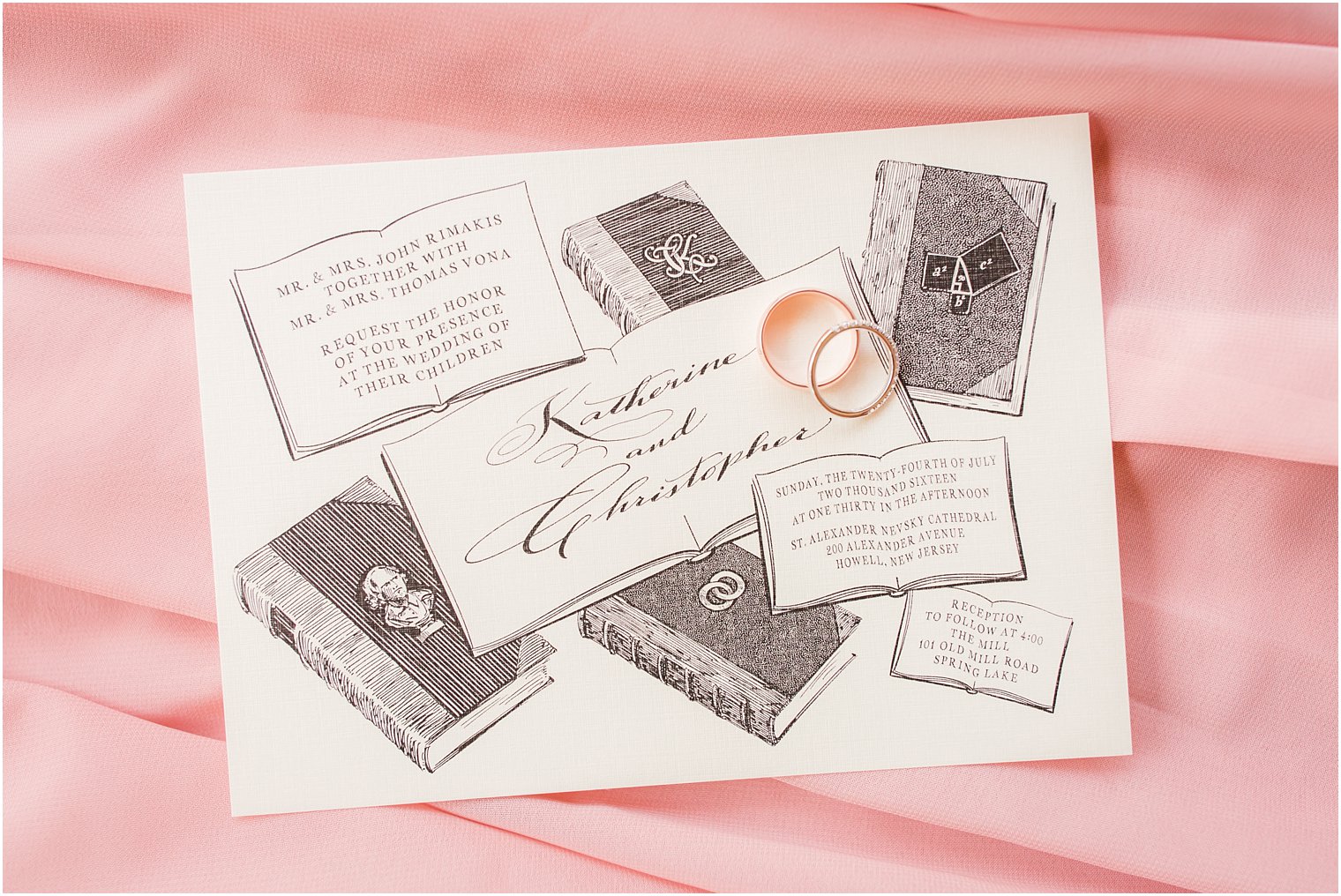 Literature themed wedding invitation
