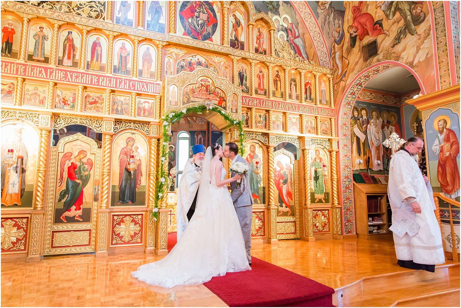 St Alexander Nevsky Russian Orthodox Cathedral Wedding First Kiss