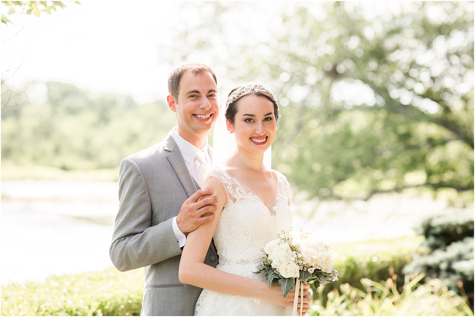 Bride and Groom at The Mill at Spring Lake Heights