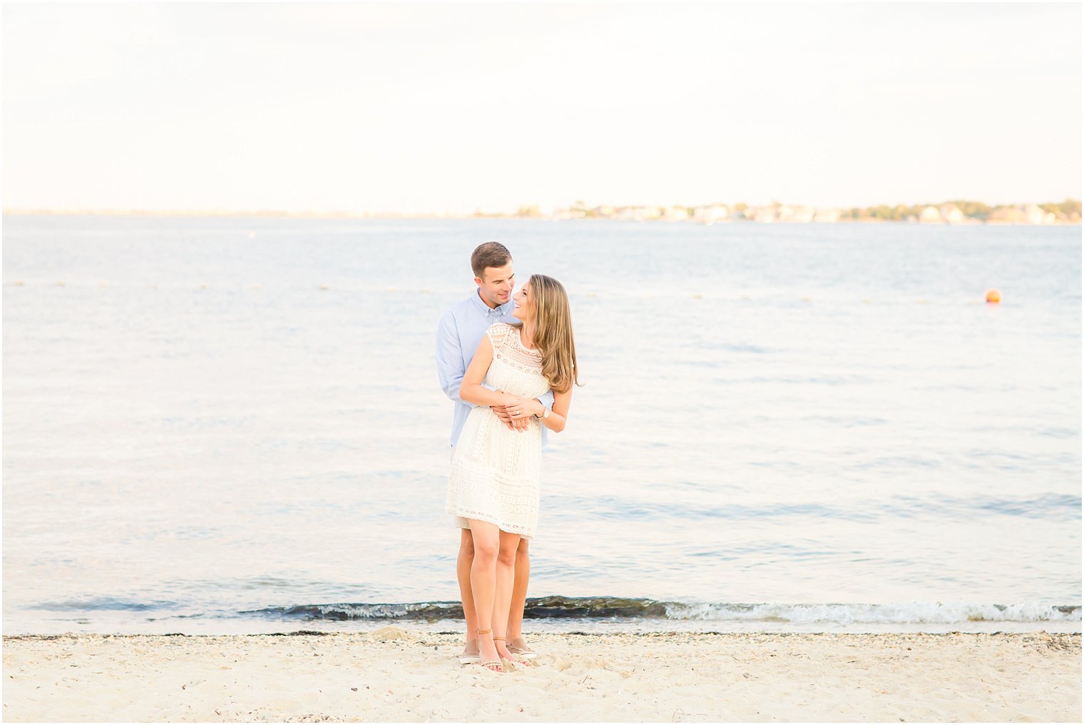 Bride and groom in Island Heights NJ