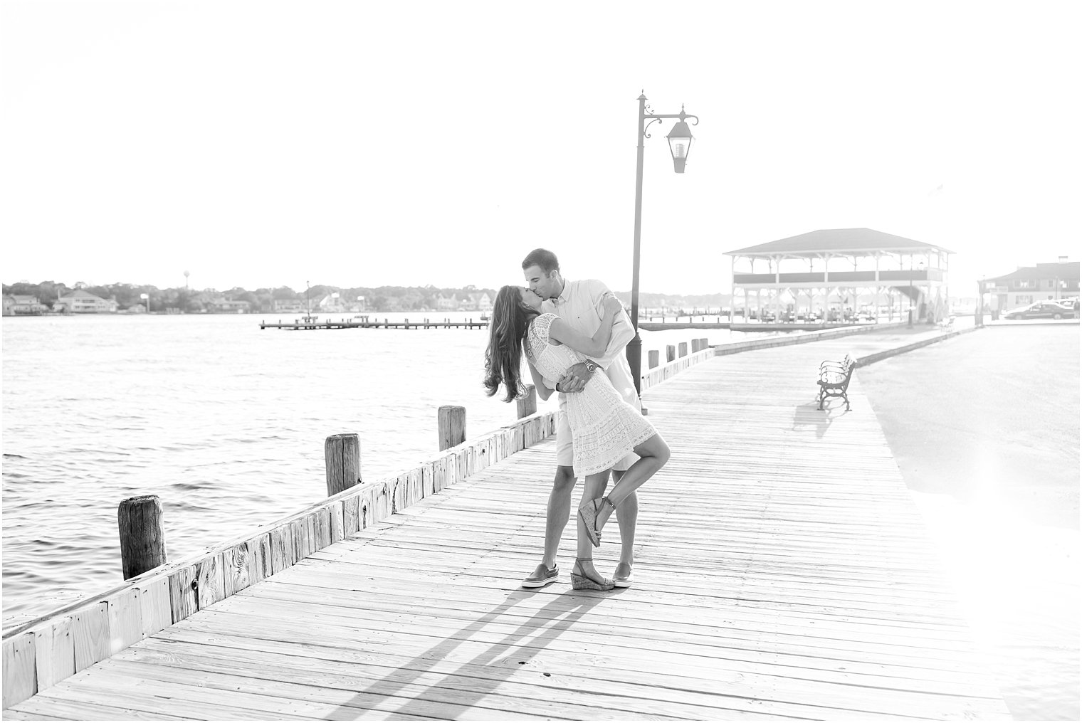 Island Heights NJ Groom dipping his bride