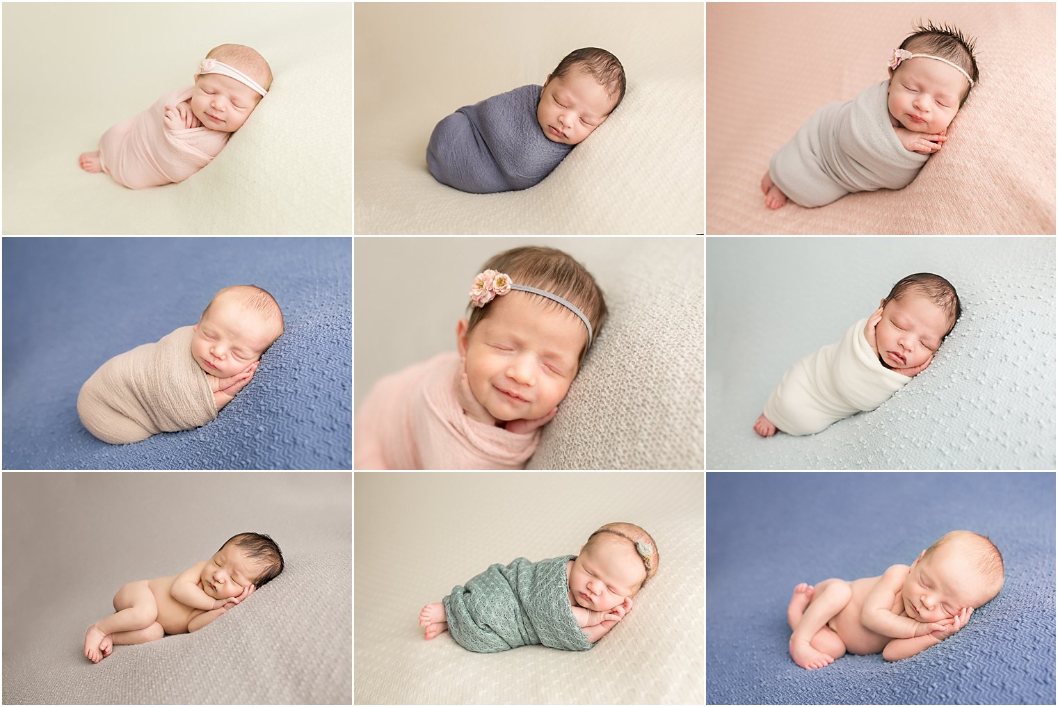 Side-lying newborn pose