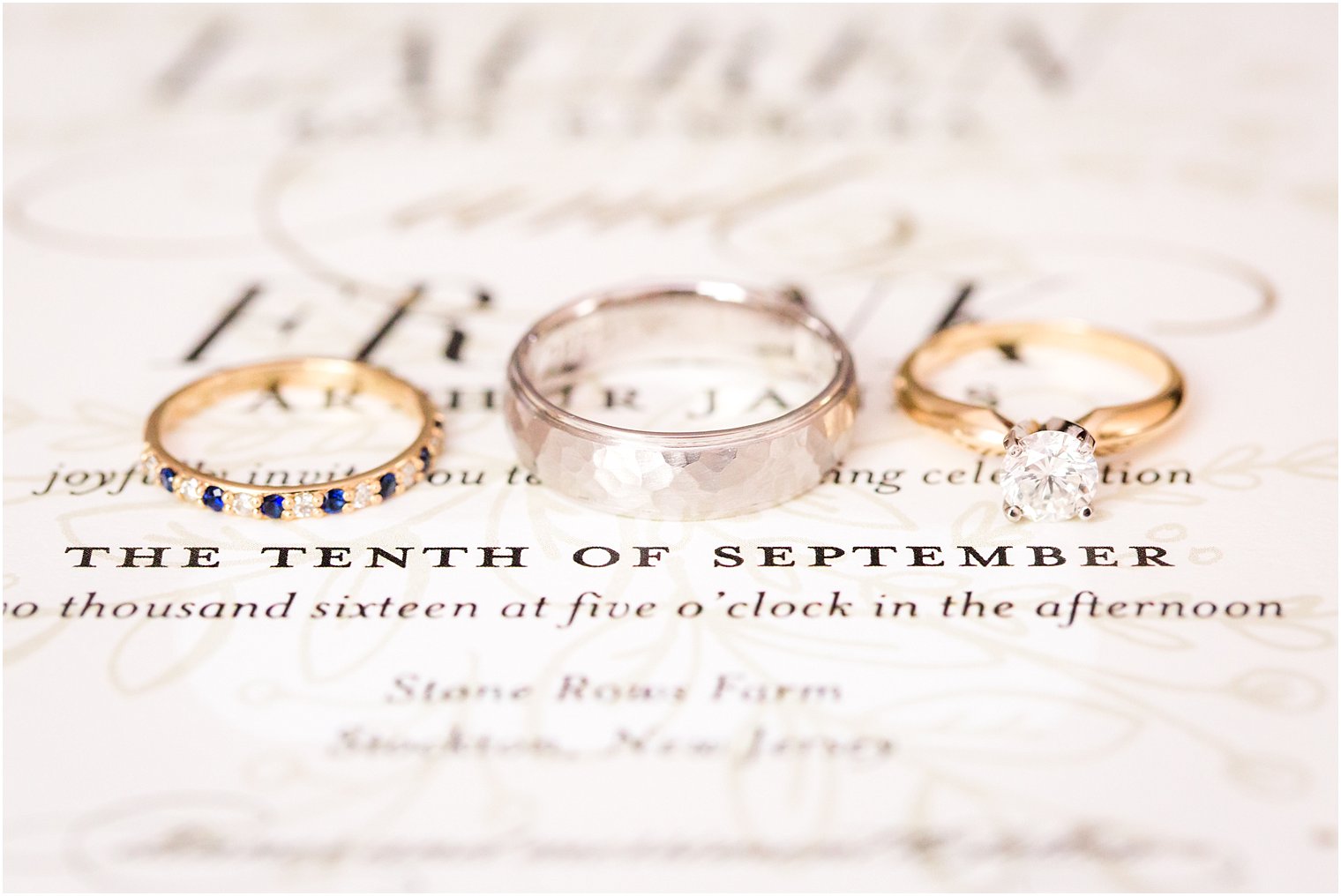 Wedding Bands on Invitation from Minted