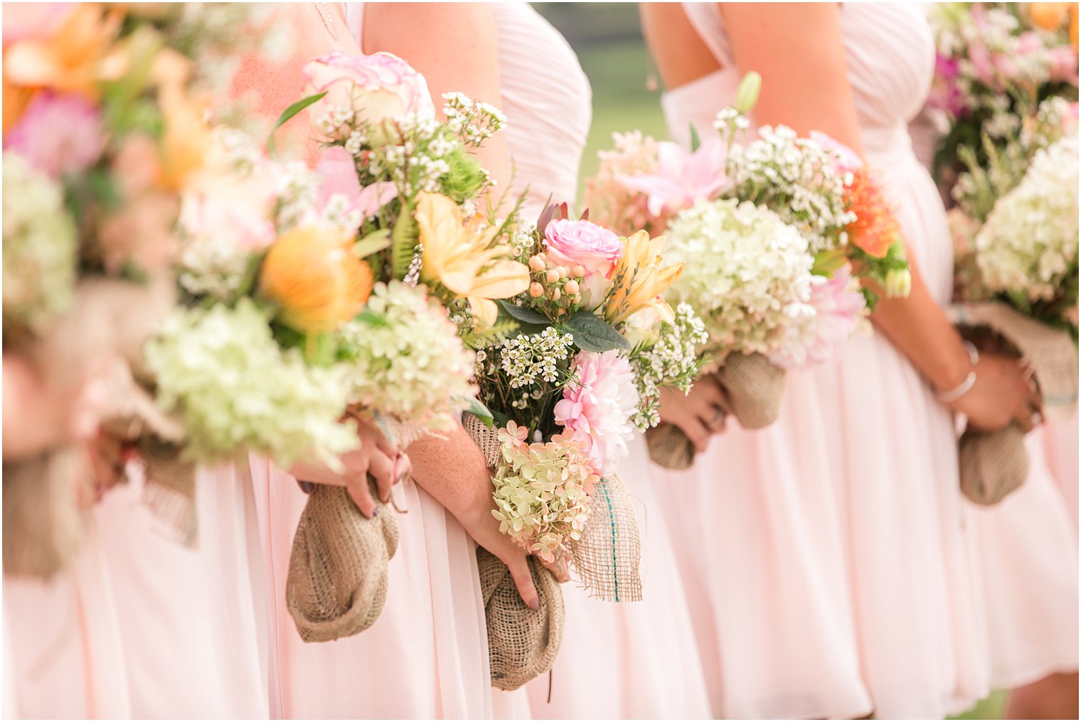 Rustic bouquets at Stone Rows Farm