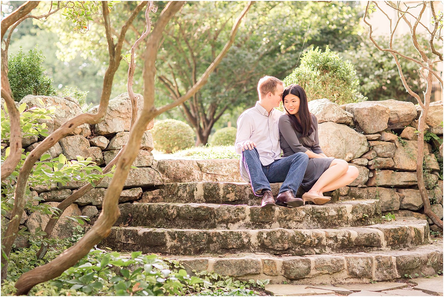 Cute couple engaged