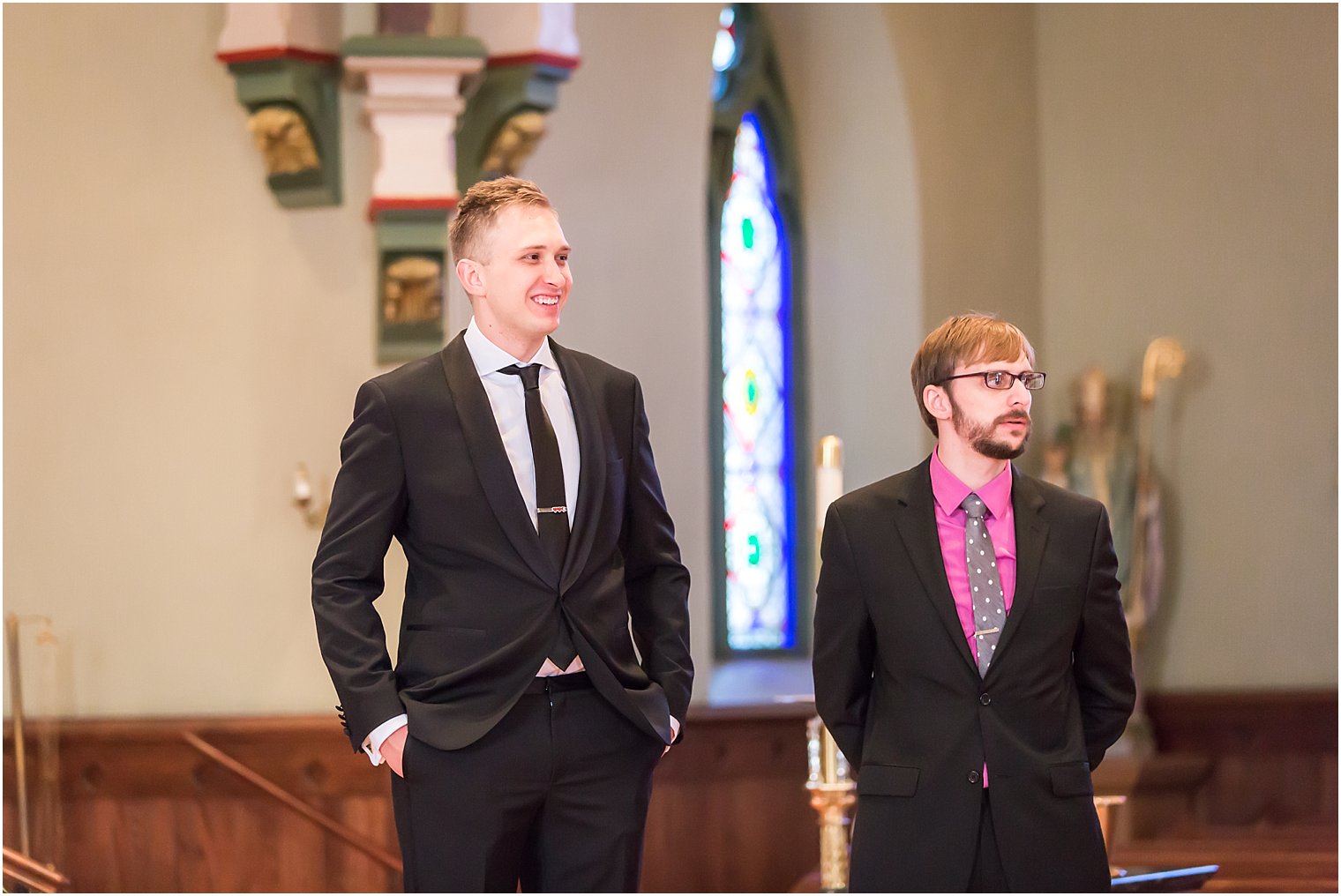 Groom seeing his bride for the first time