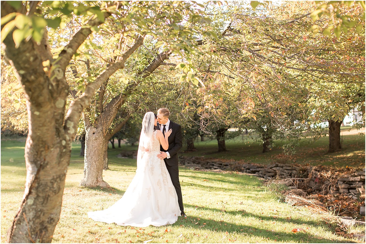 Romantic wedding photo