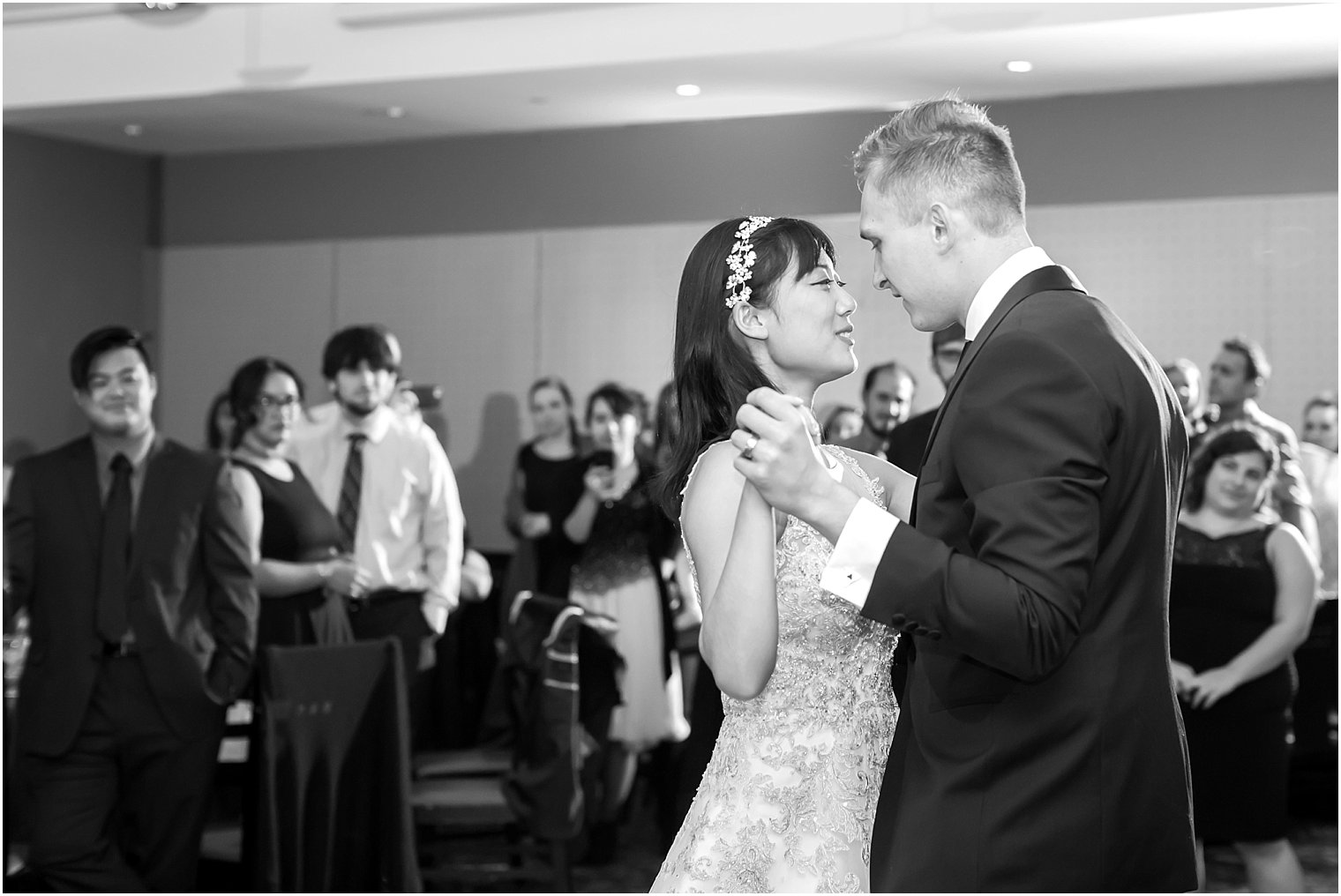 First dance photo of bride and groom