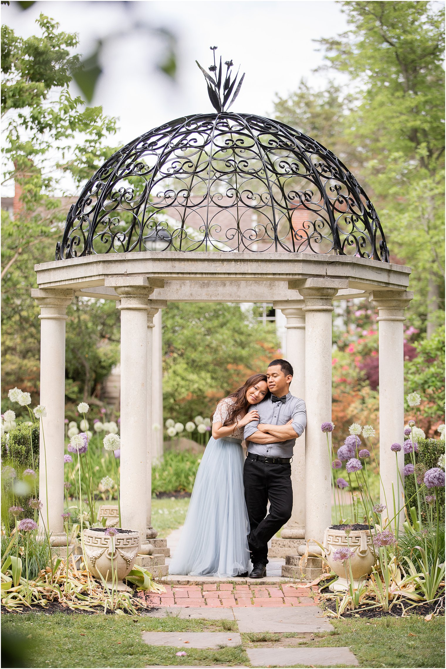 Engagement session at Sayen Gardens