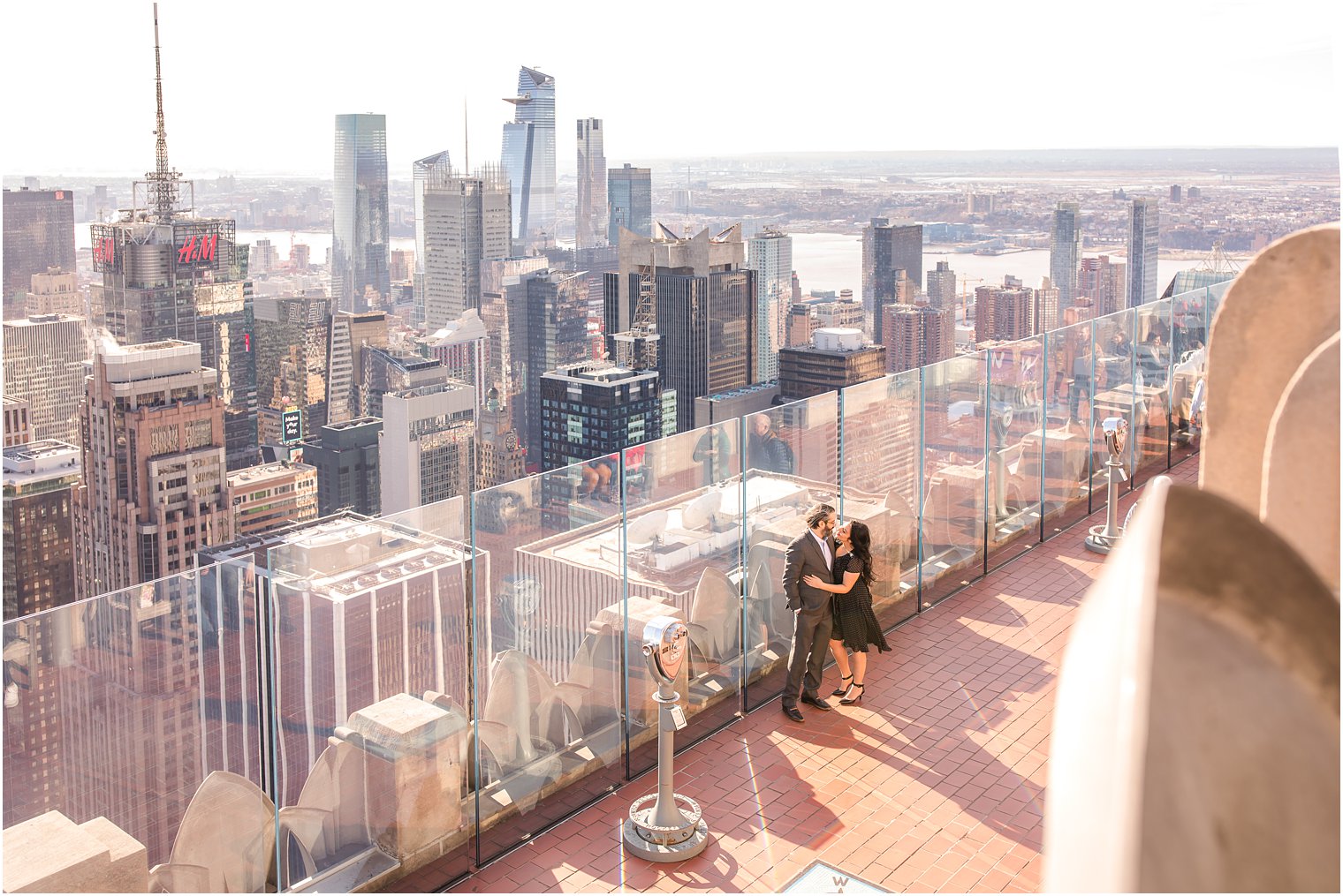 Top of the Rock Engagement Photo