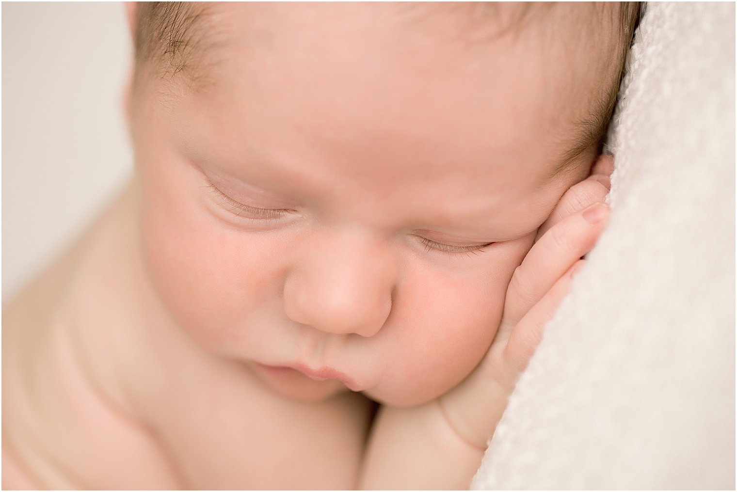 Close-up of newborn boy