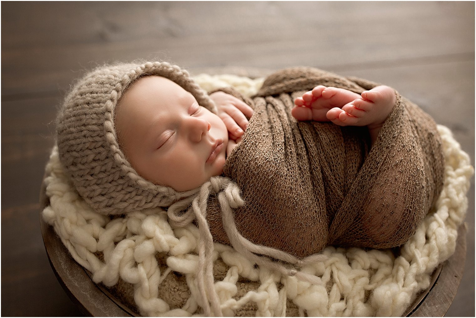 Newborn baby boy studio session