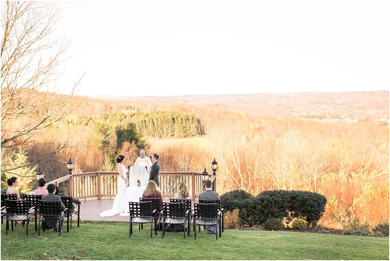 The French Manor Wedding Ceremony in the Fall