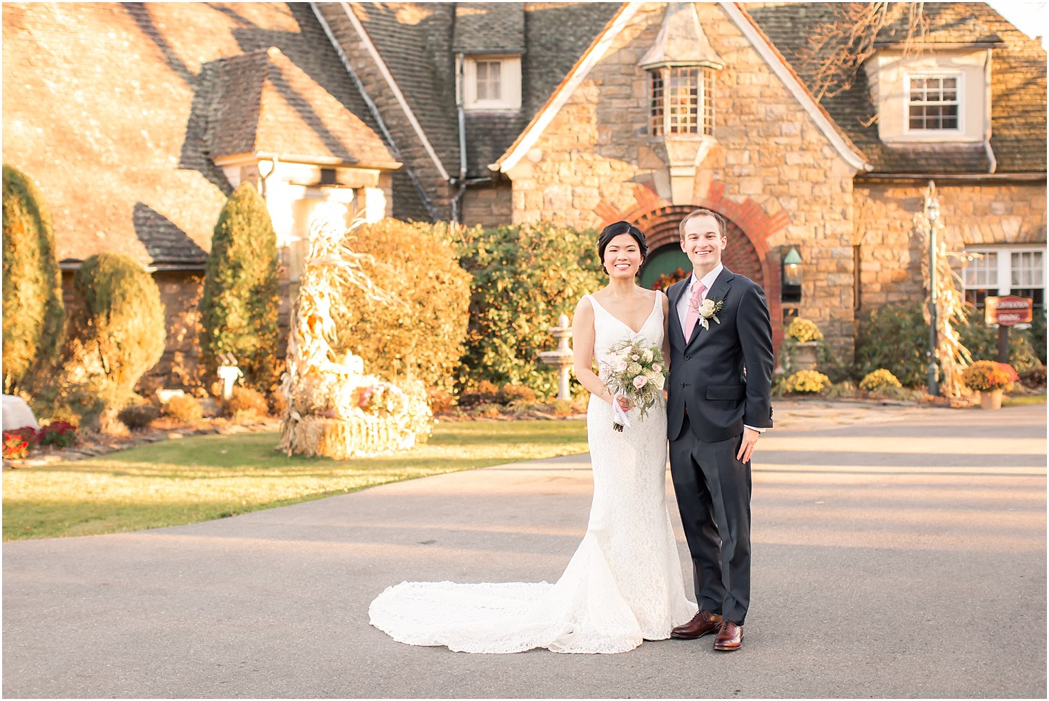 Traditional bride and groom portrait