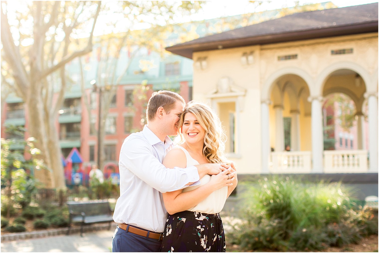 Bride and groom at engagement session