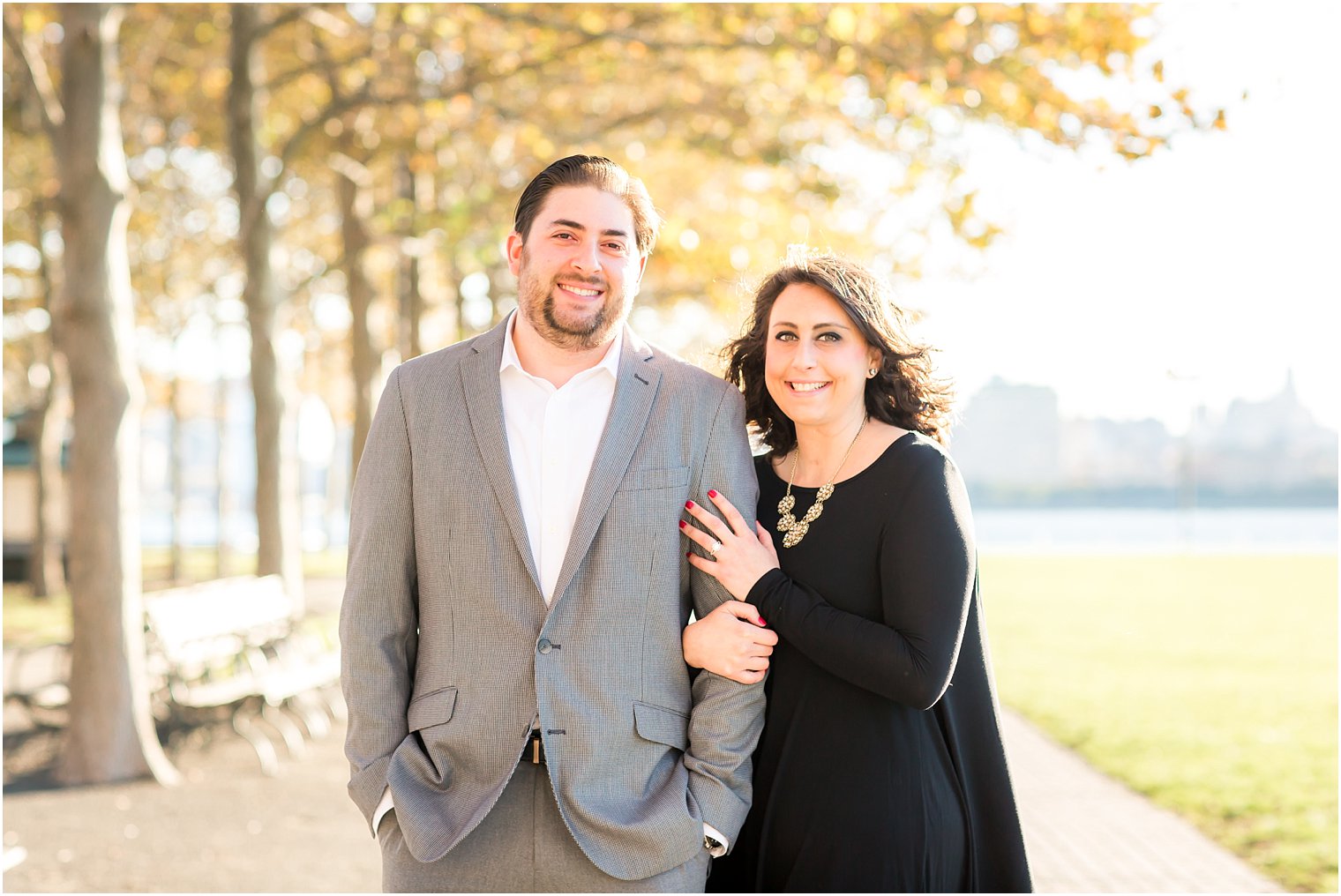 Hoboken waterfront engagement session