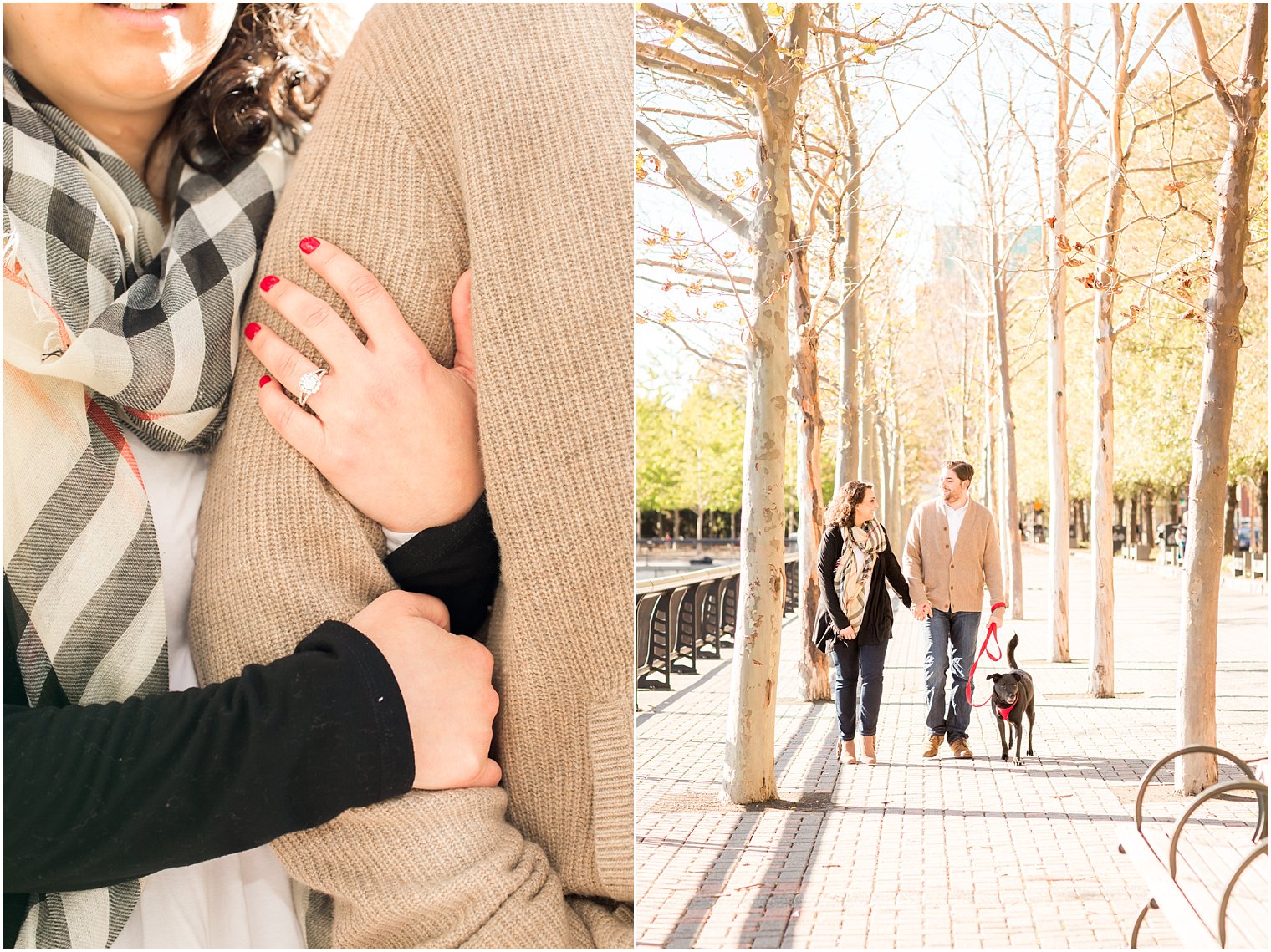 Engagement session in Hoboken with dog