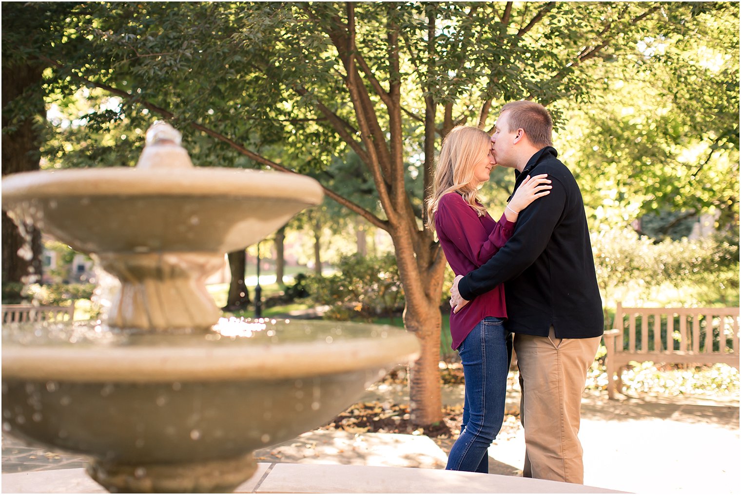 Sweet photo of engaged couple