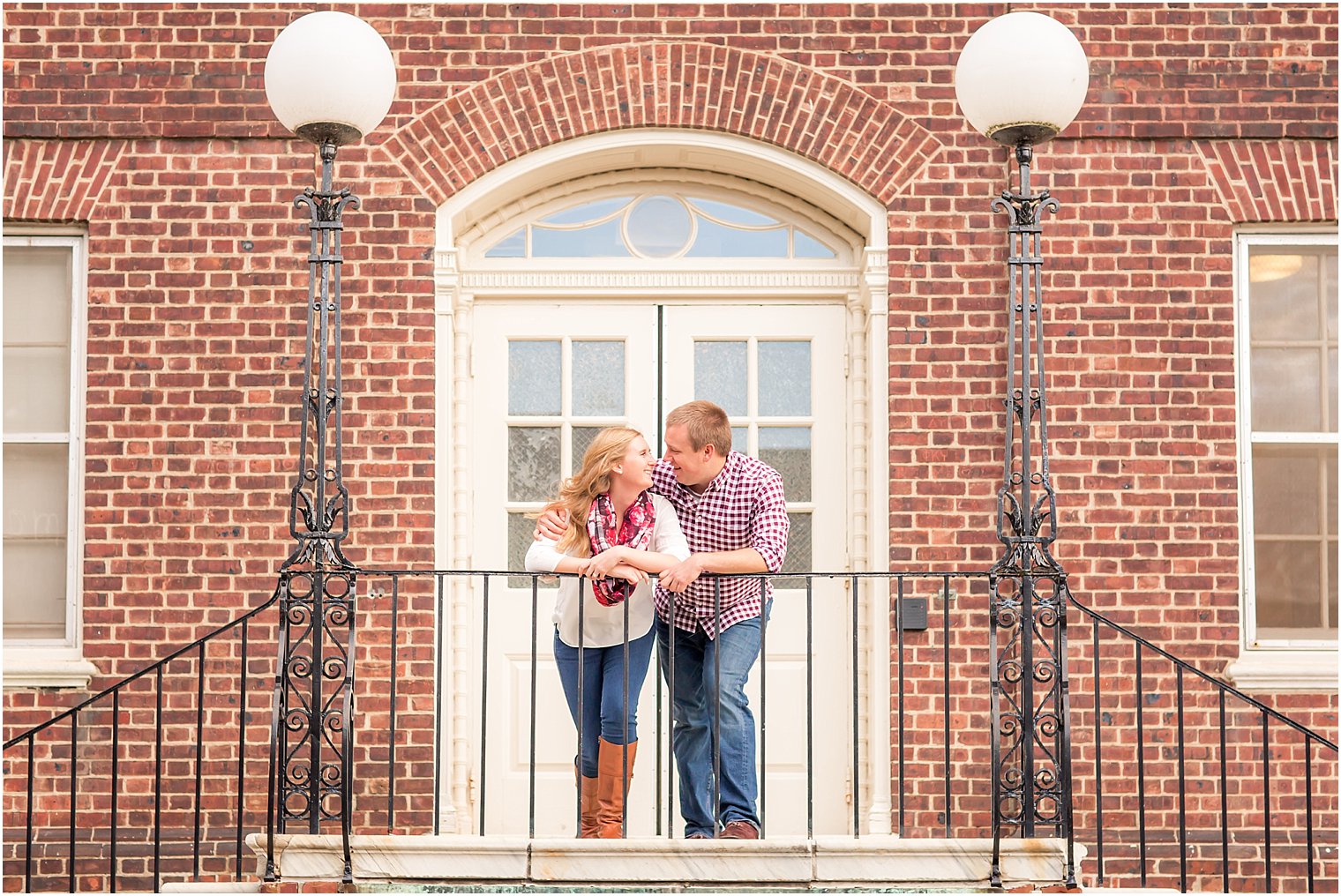 Candid engagement photo