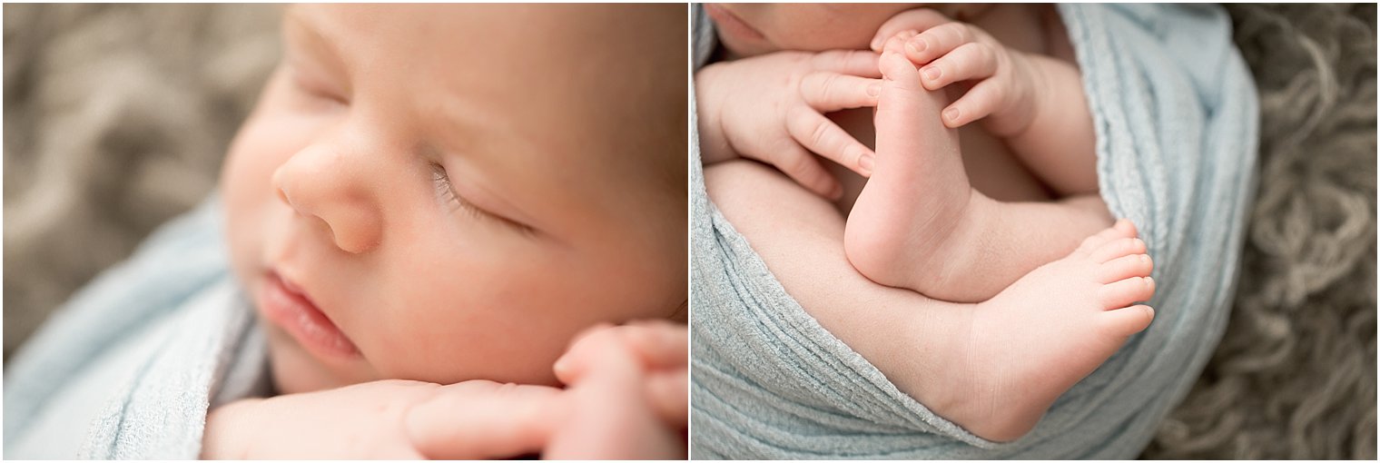 Macro photos of newborn boy