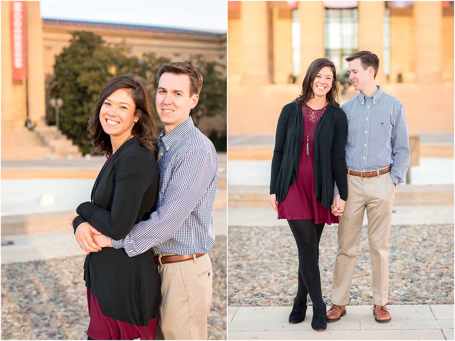 sweet couple at engagement session