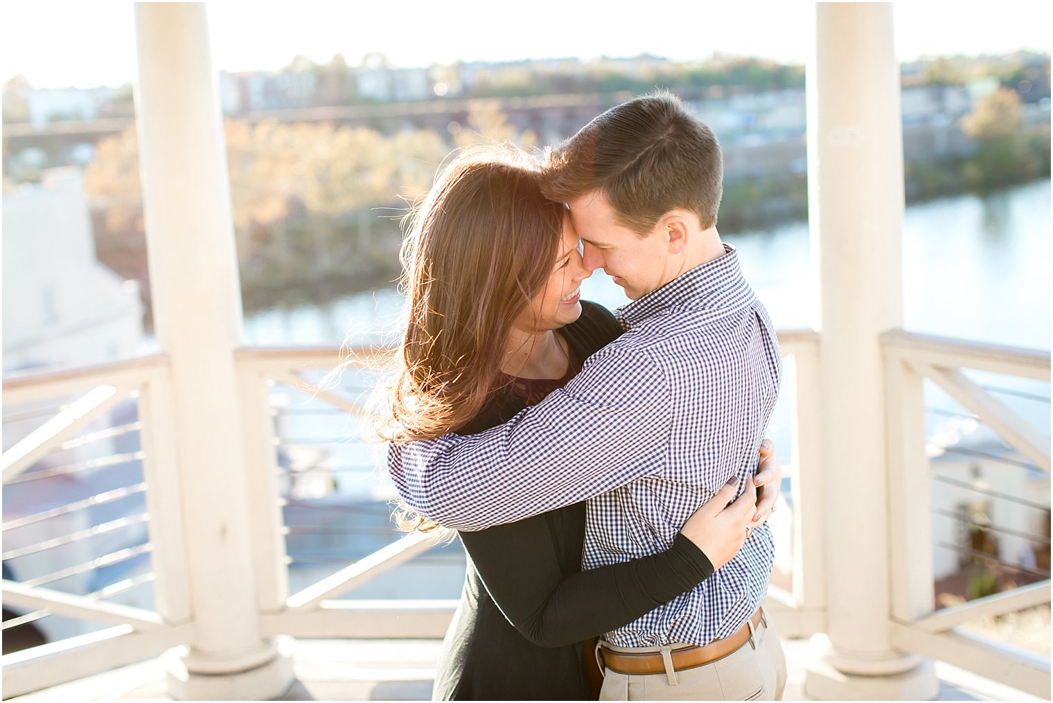 engagement photo in gorgeous light
