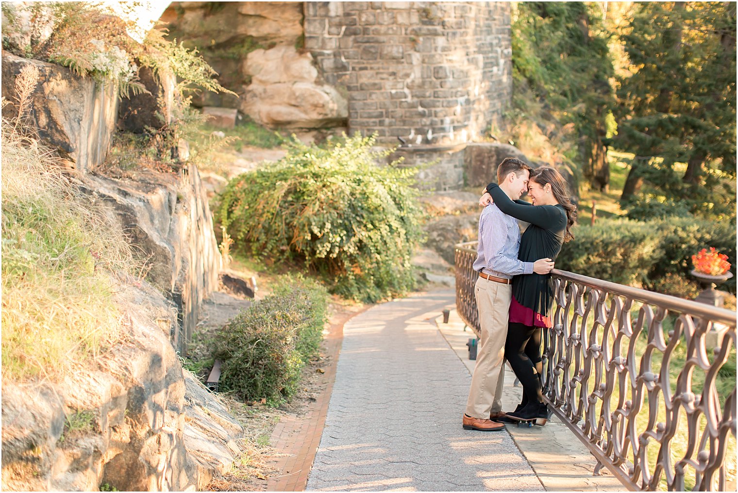 romantic engagement photo