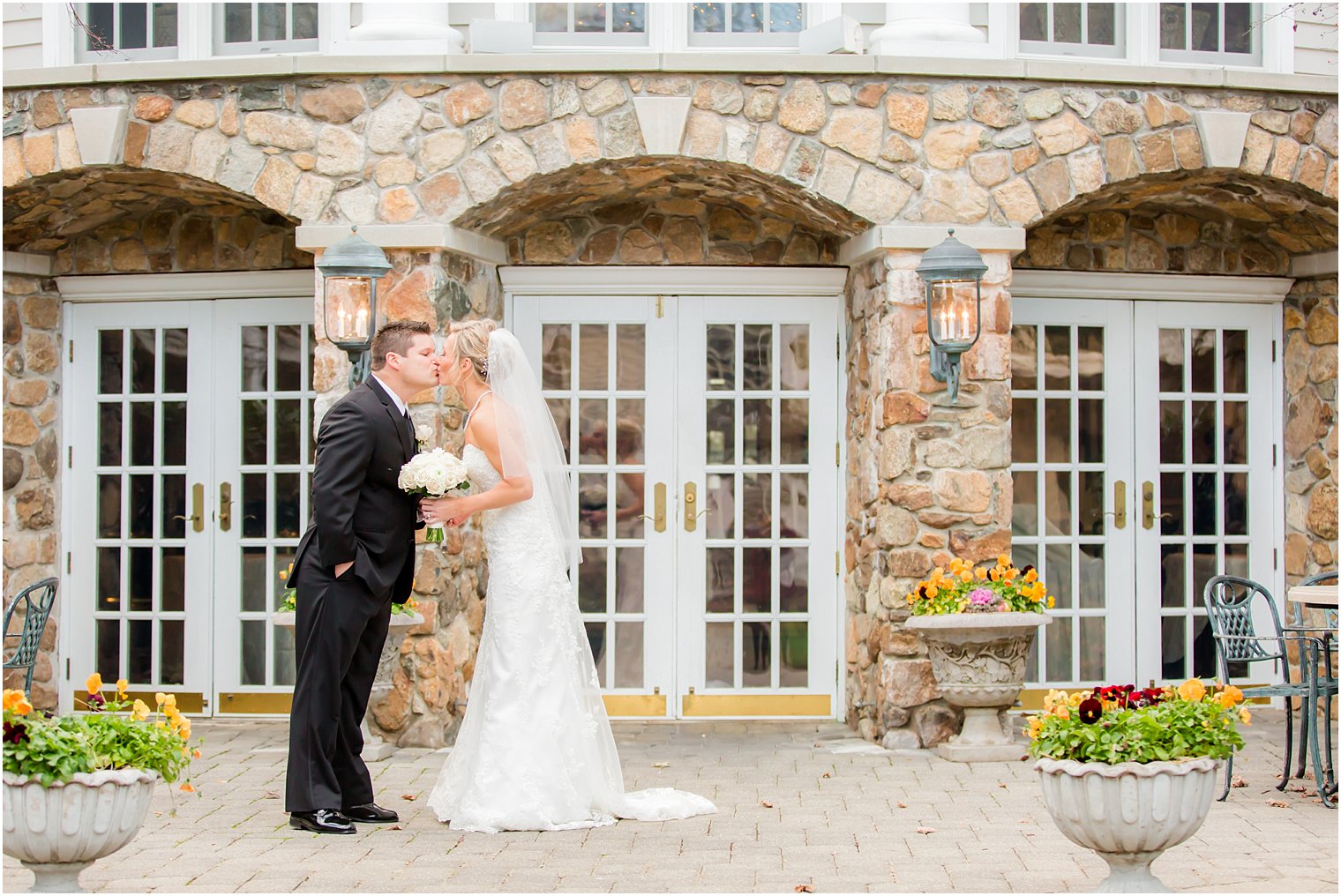 First look between bride and groom