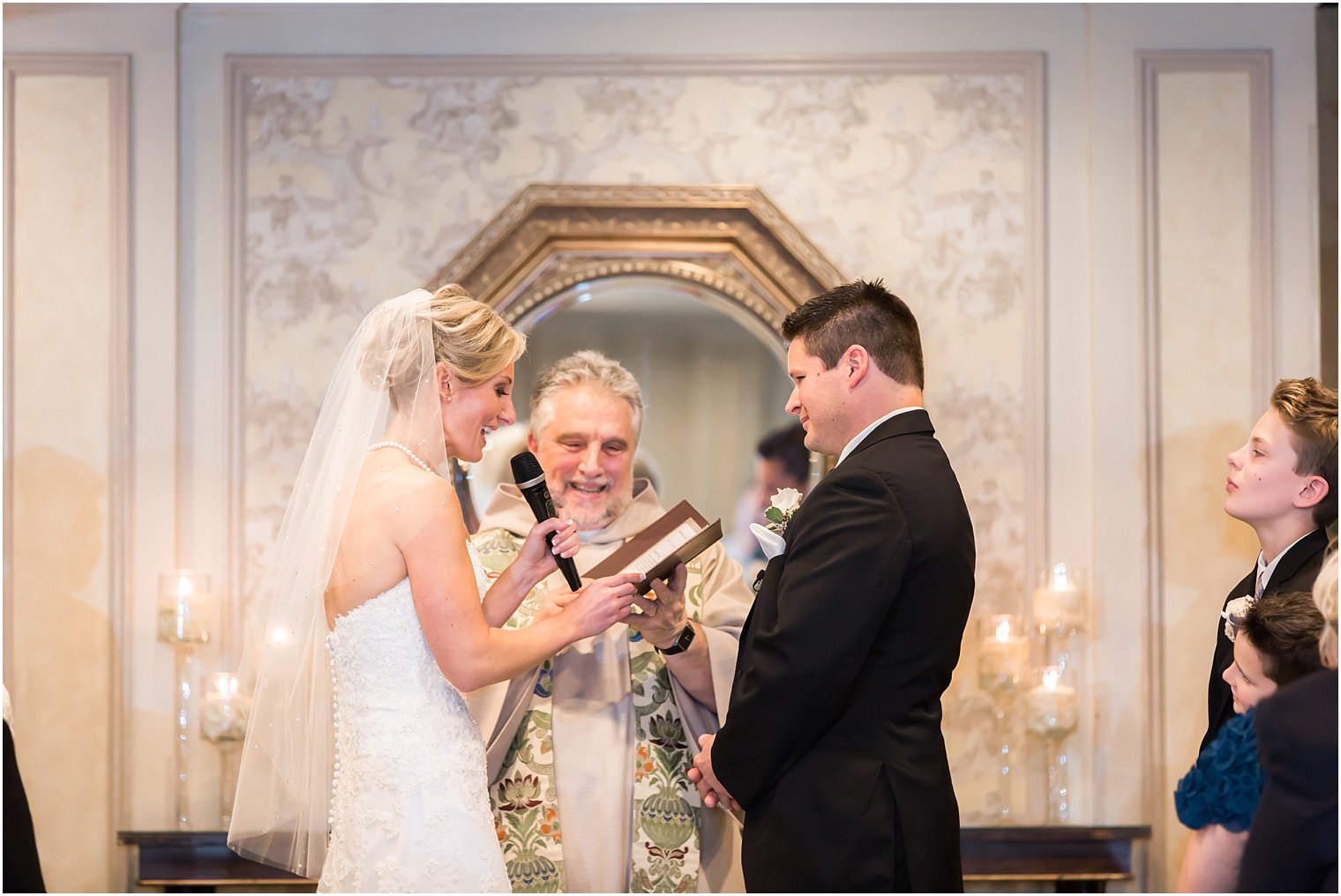 Bride reading her vows
