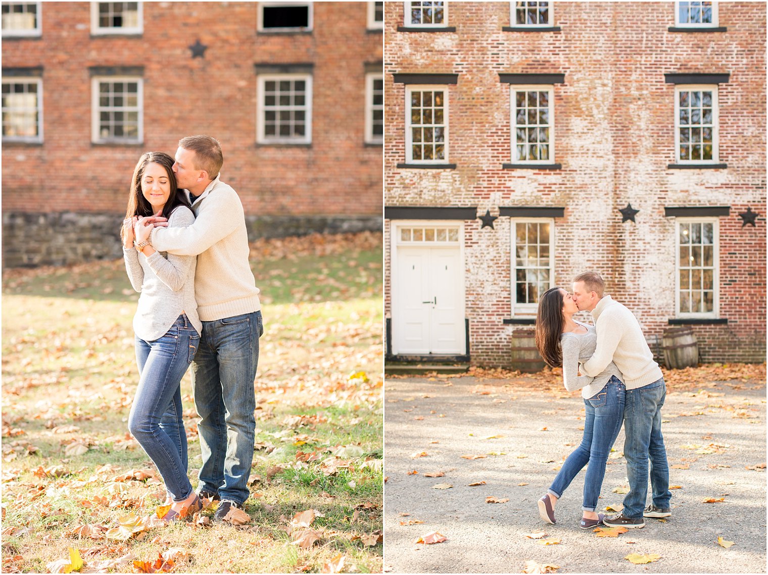 Casual engagement session at a park