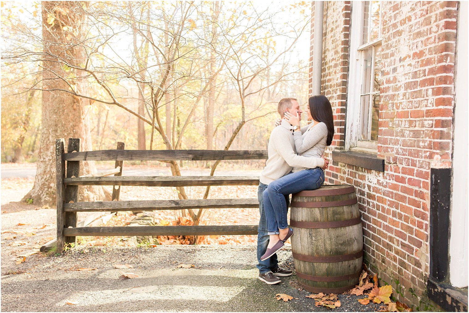 Couple in love at Allaire State Park