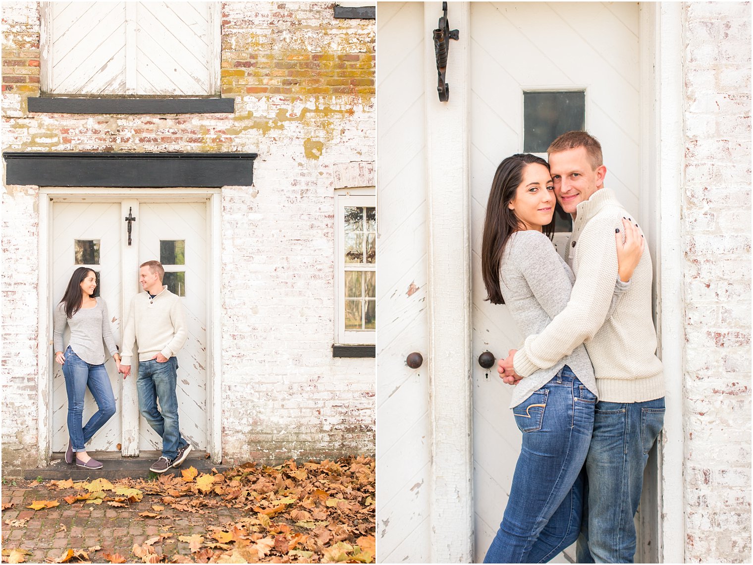 Engaged couple at Allaire State Park