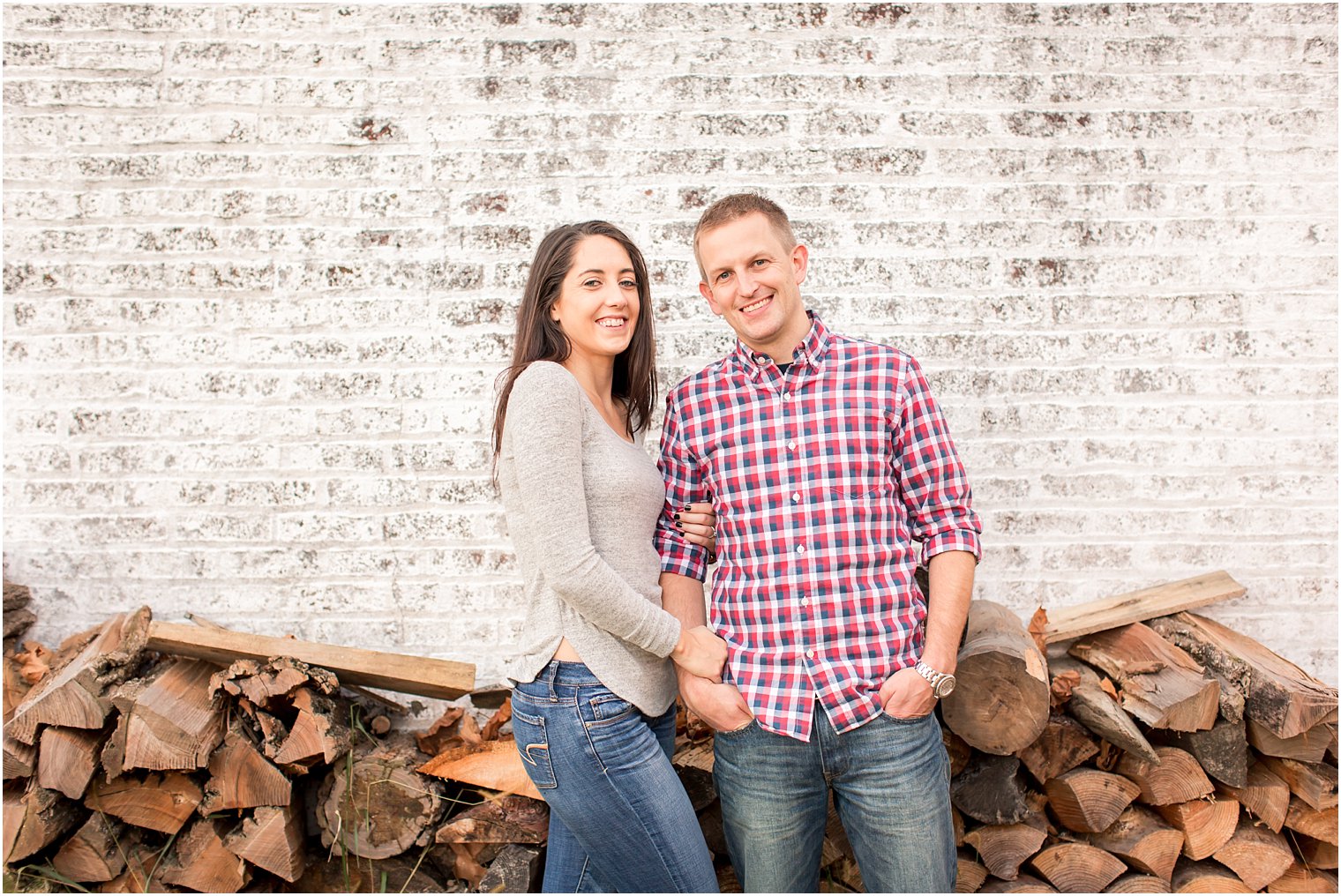 Happy couple engagement photos