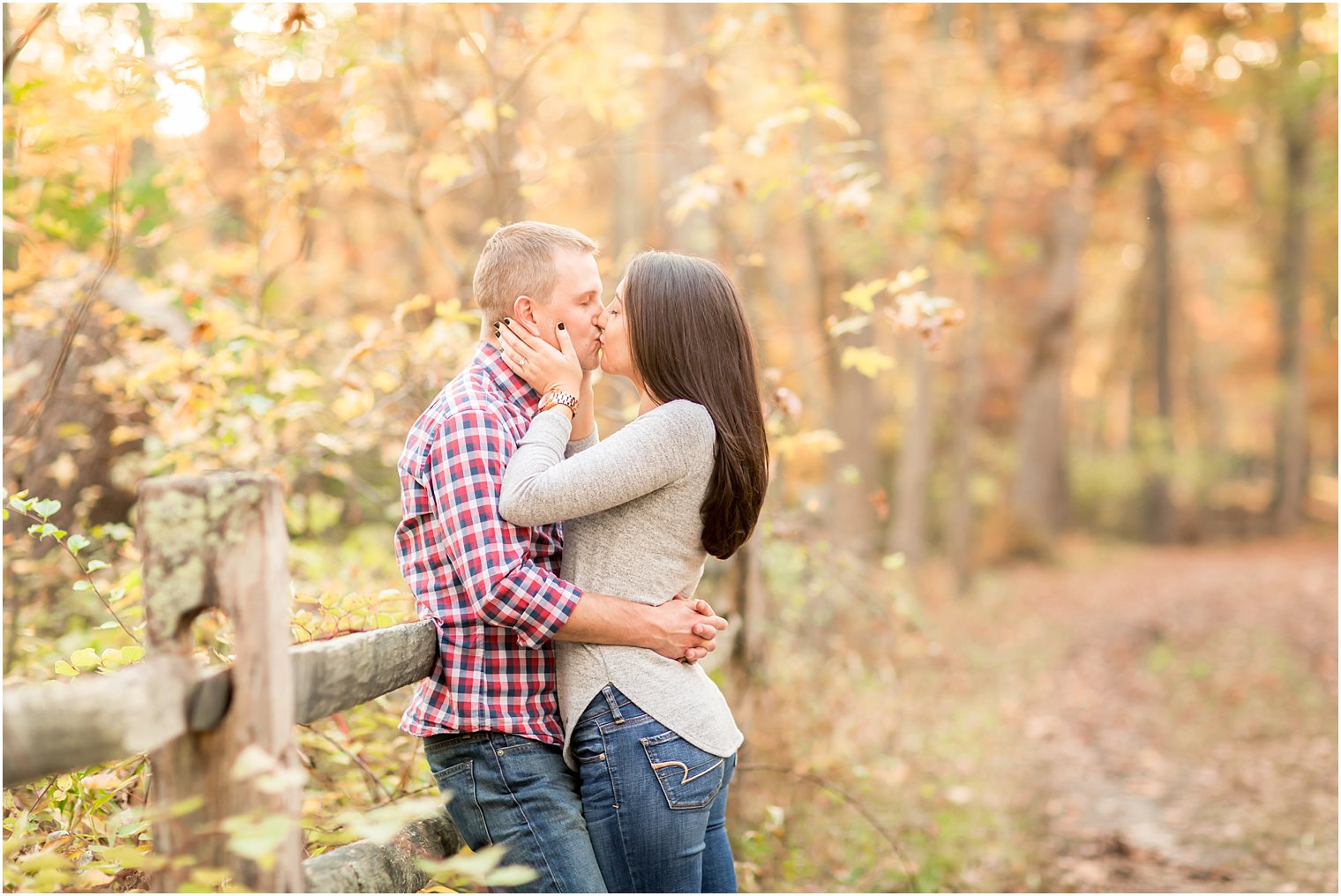 Park engagement photos in the fall