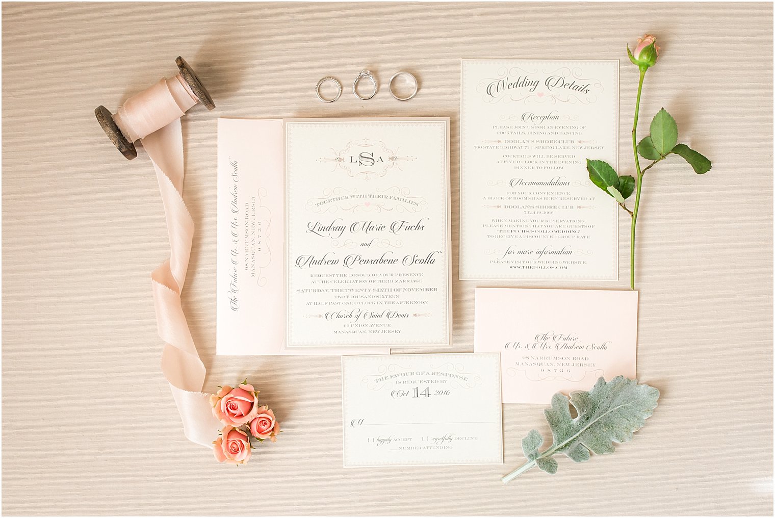 Invitations by Holland Designs | Florals by Bogath Weddings and Events