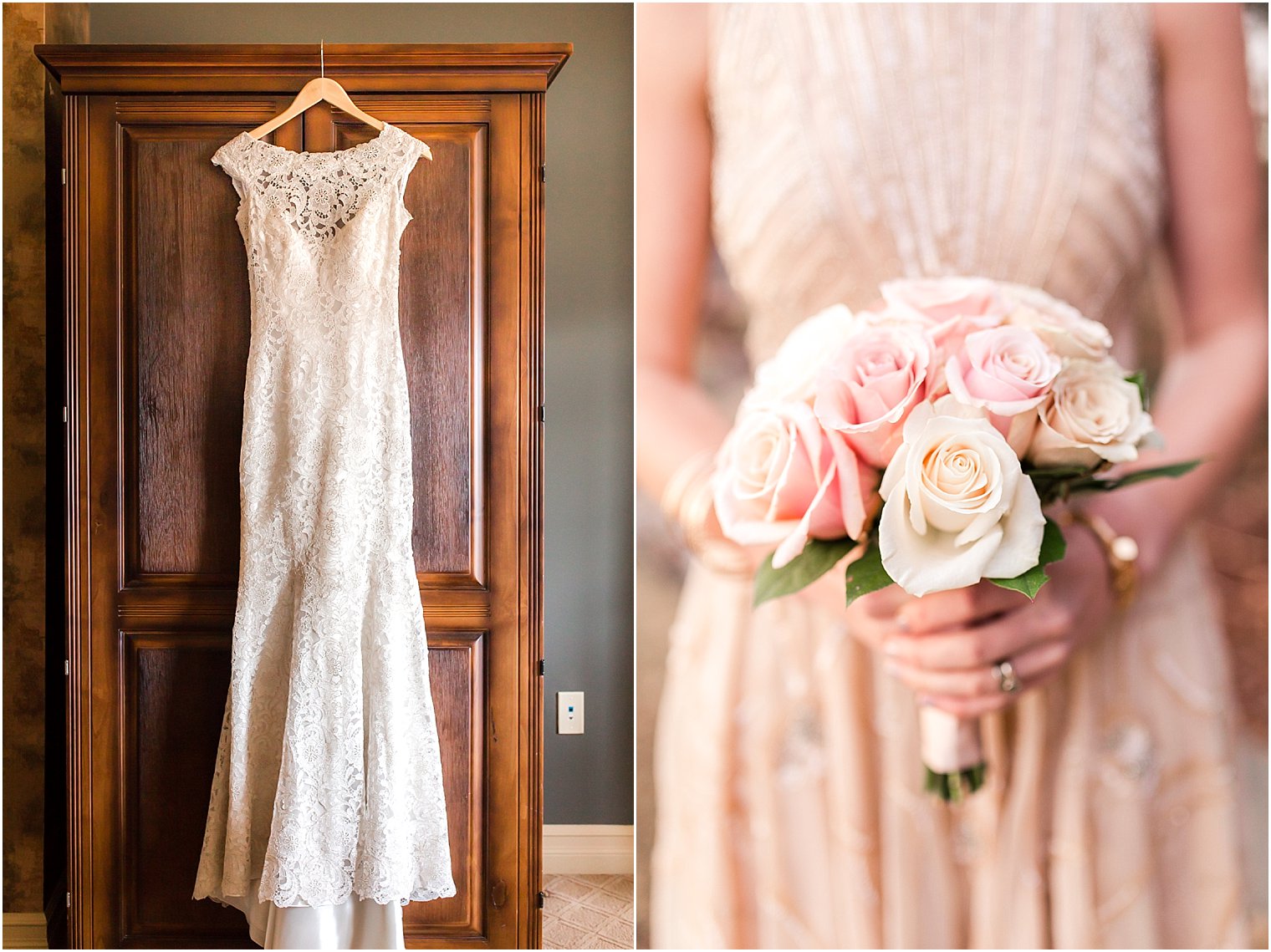 Wedding dress by Madison James, from Kleinfeld's | Florals by Floral Gallery