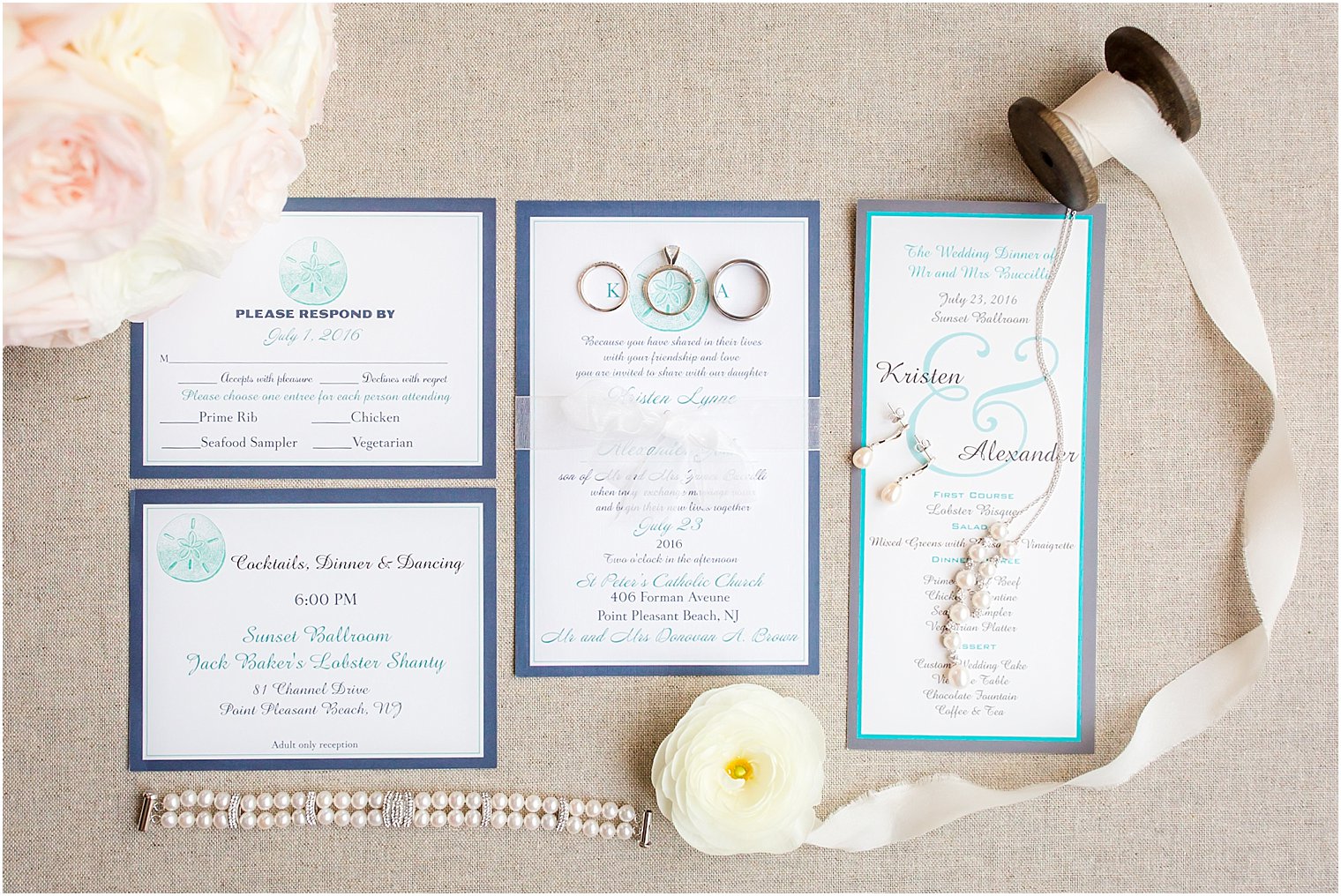 Invitations by Vista Print | Florals by Something Nice Floral Designs